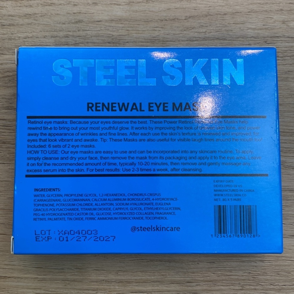 Steel Skin | Power Retinol Renewal‎ Eye Mask | Under Eye Mask - Picture 4 of 6